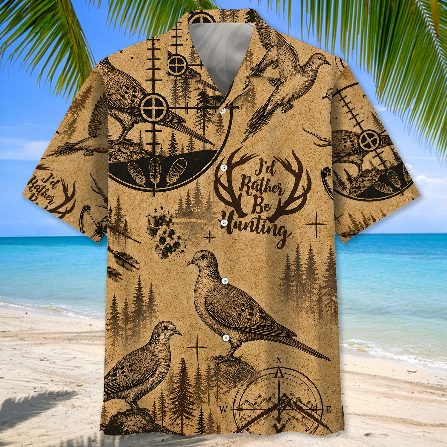 Dove I'd Rather Be Hunting Hawaiian Shirt