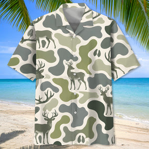 Deer Camouflage Hunting Funny Pattern Hawaiian Shirt