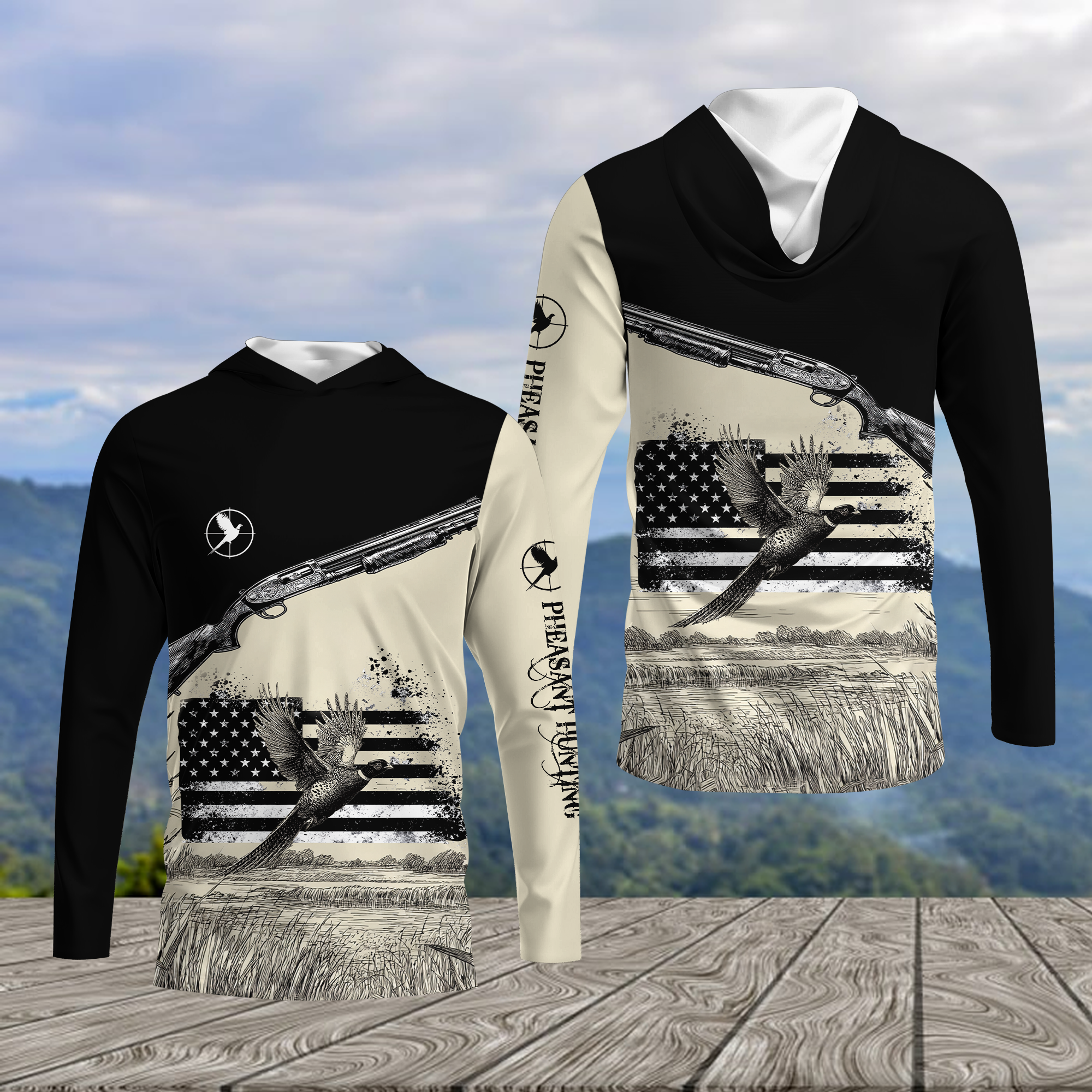 Vintage Pheasant Hunting All Over Print Shirtt