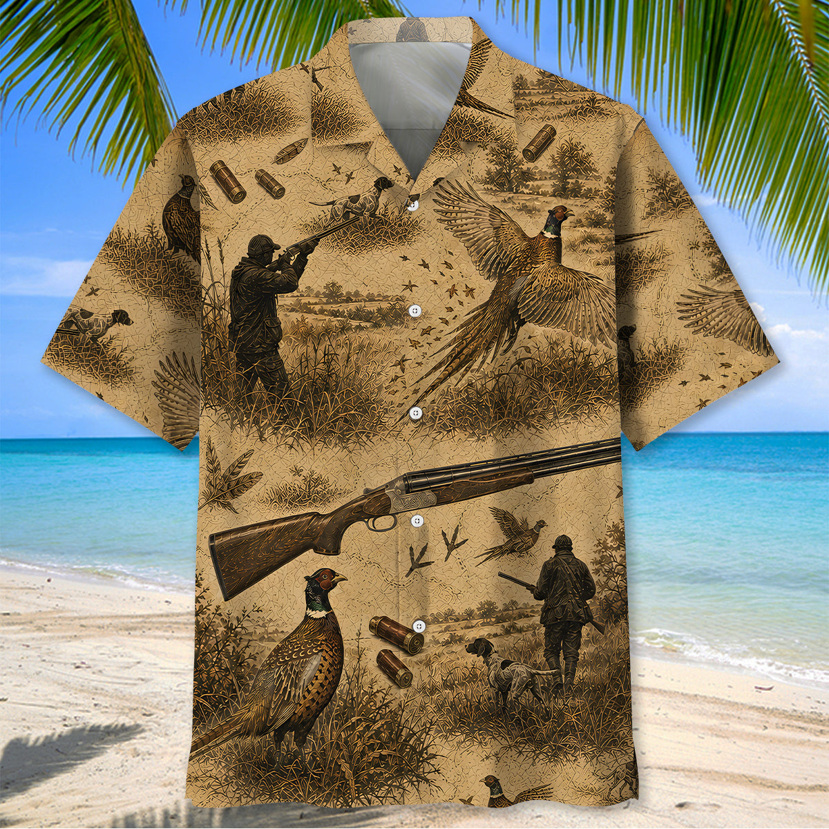 Vintage Pheasant Hunter Heritage Hawaiian Shirt