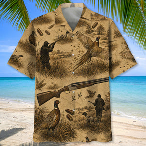 Vintage Pheasant Hunter Heritage Hawaiian Shirt
