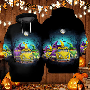 Witches Camping Car All Over Print Shirt