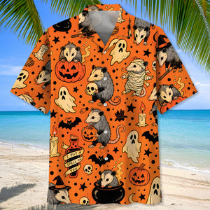 Funny Opossum Halloween Hawaiian Shirt