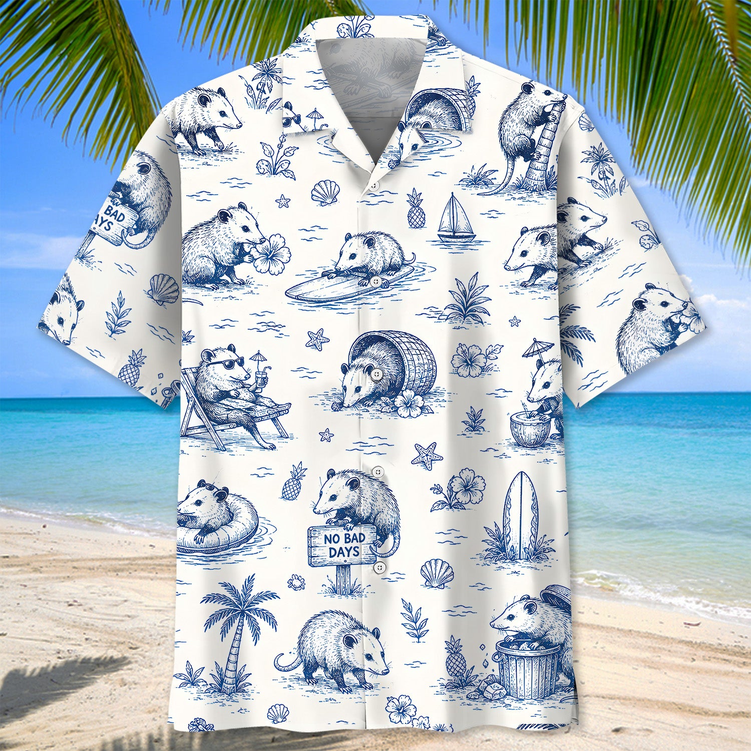 Opossum Summer Vibes Hawaiian Shirt