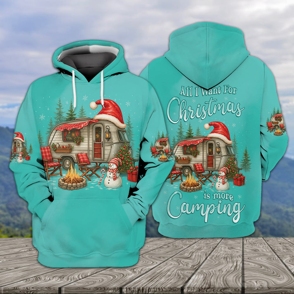 All I Want For Christmas Is Camping All Over Print Shirt