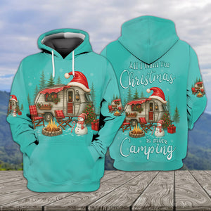 All I Want For Christmas Is Camping All Over Print Shirt
