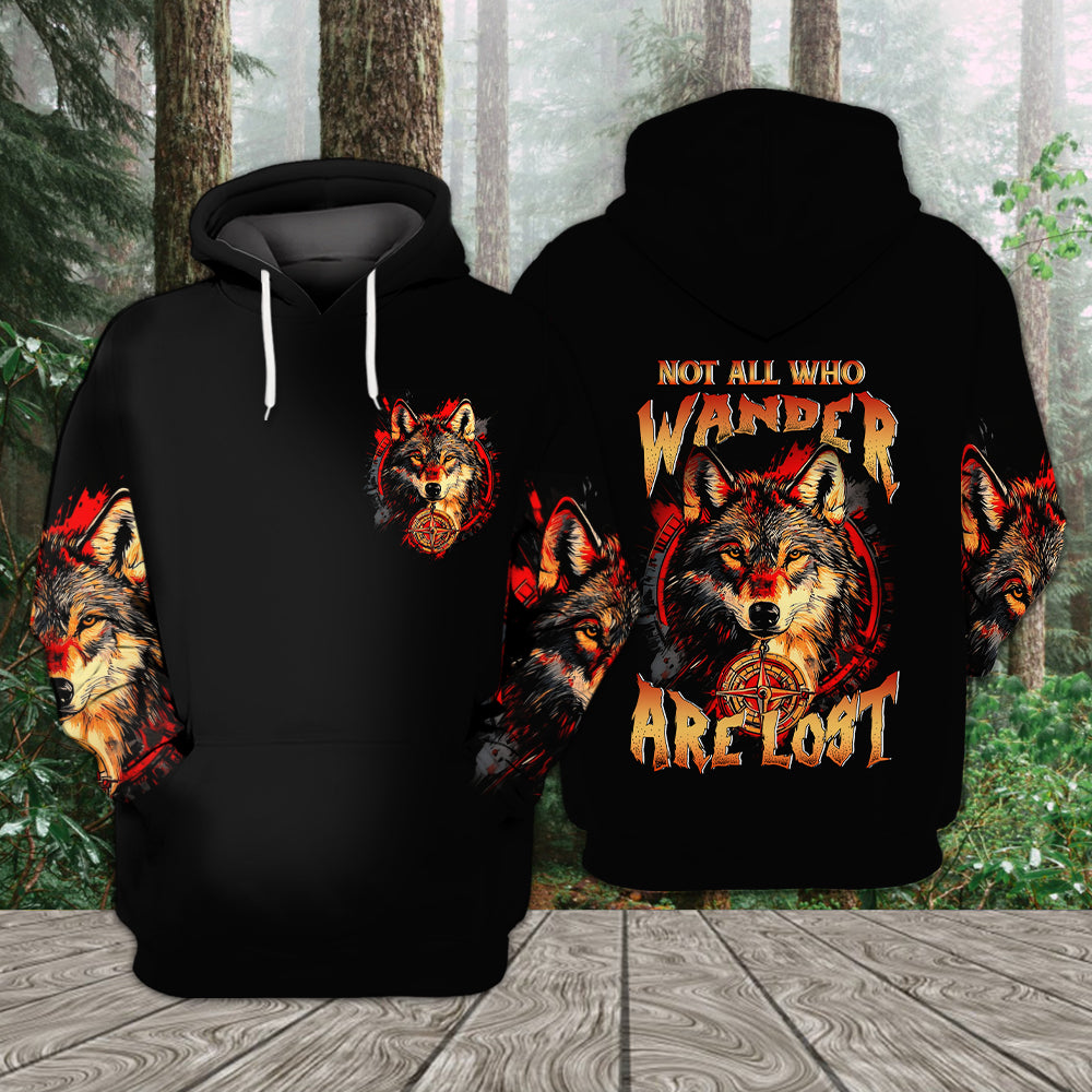 Not All Who Wander Are Lost Wolf All Over Print Shirt