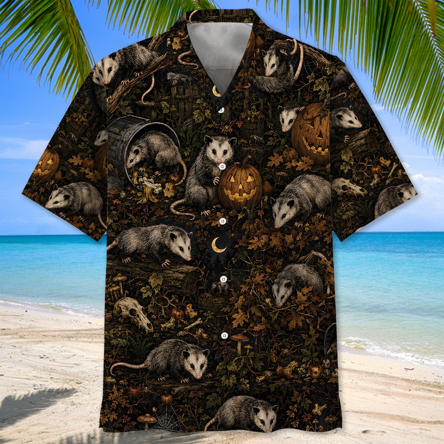 Virginia Opossum Halloween Hawaiian Shirt