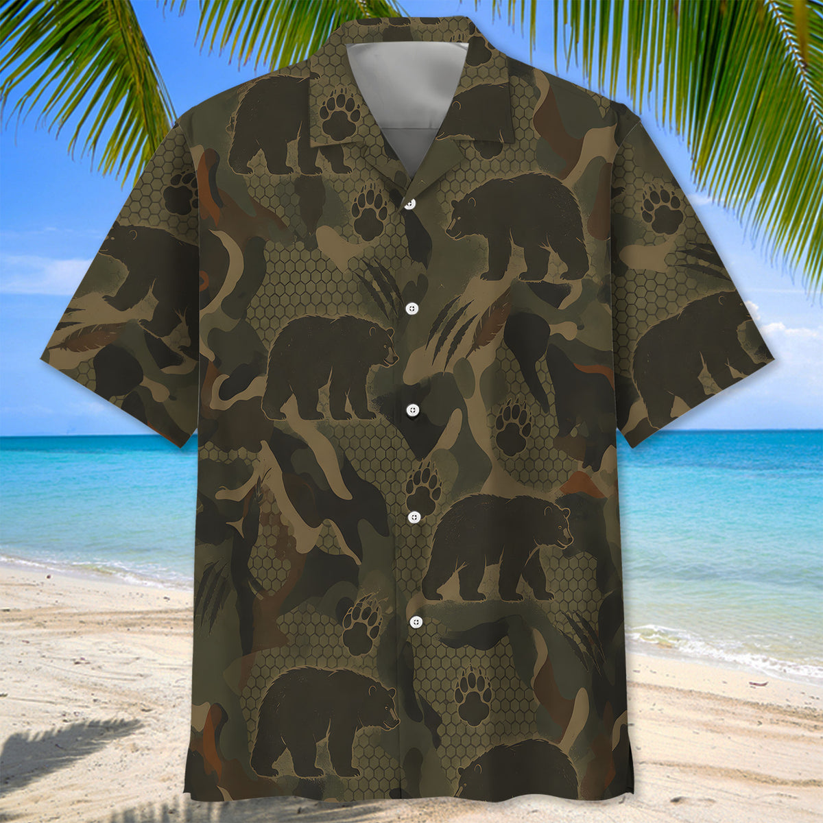 Black Bear Hunting Hawaiian Shirt
