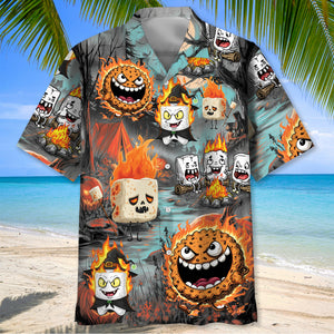 Burnt Marshmallow Halloween Hawaiian Shirt
