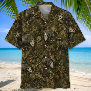 Opossum Hex Camo Hawaiian Shirt