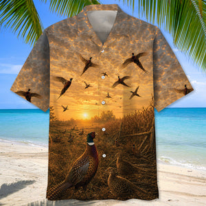 Wild Pheasant Hunting Nature Hawaiian Shirt