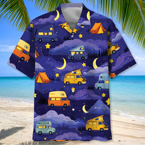 Dreamy Night Pop-Up Camper Hawaiian Shirt
