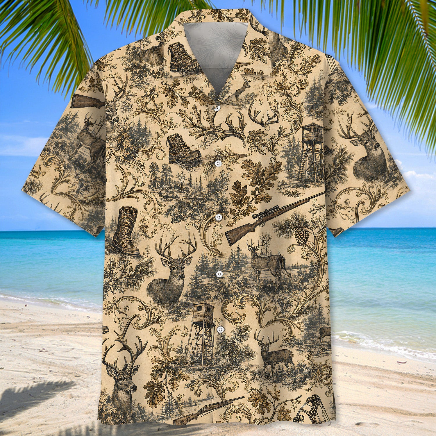 Deer Hunting Vintage Hawaiian Shirt
