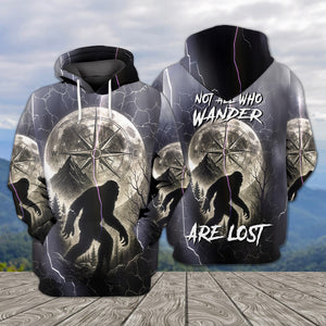 Vintage Bigfoot Not All Who Wander Are Lost Thunder All Over Print Shirt