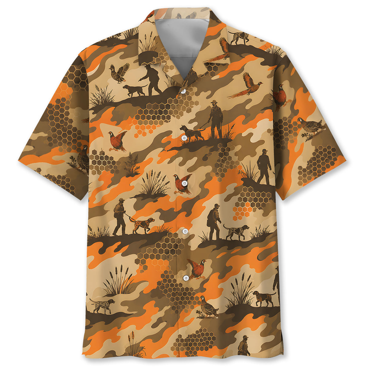 Upland Heritage Pheasant Hunting Camouflage Hawaiian Shirt