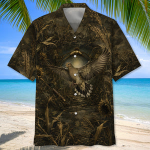 Dove Hunting Dark Camo Hawaiian Shirt