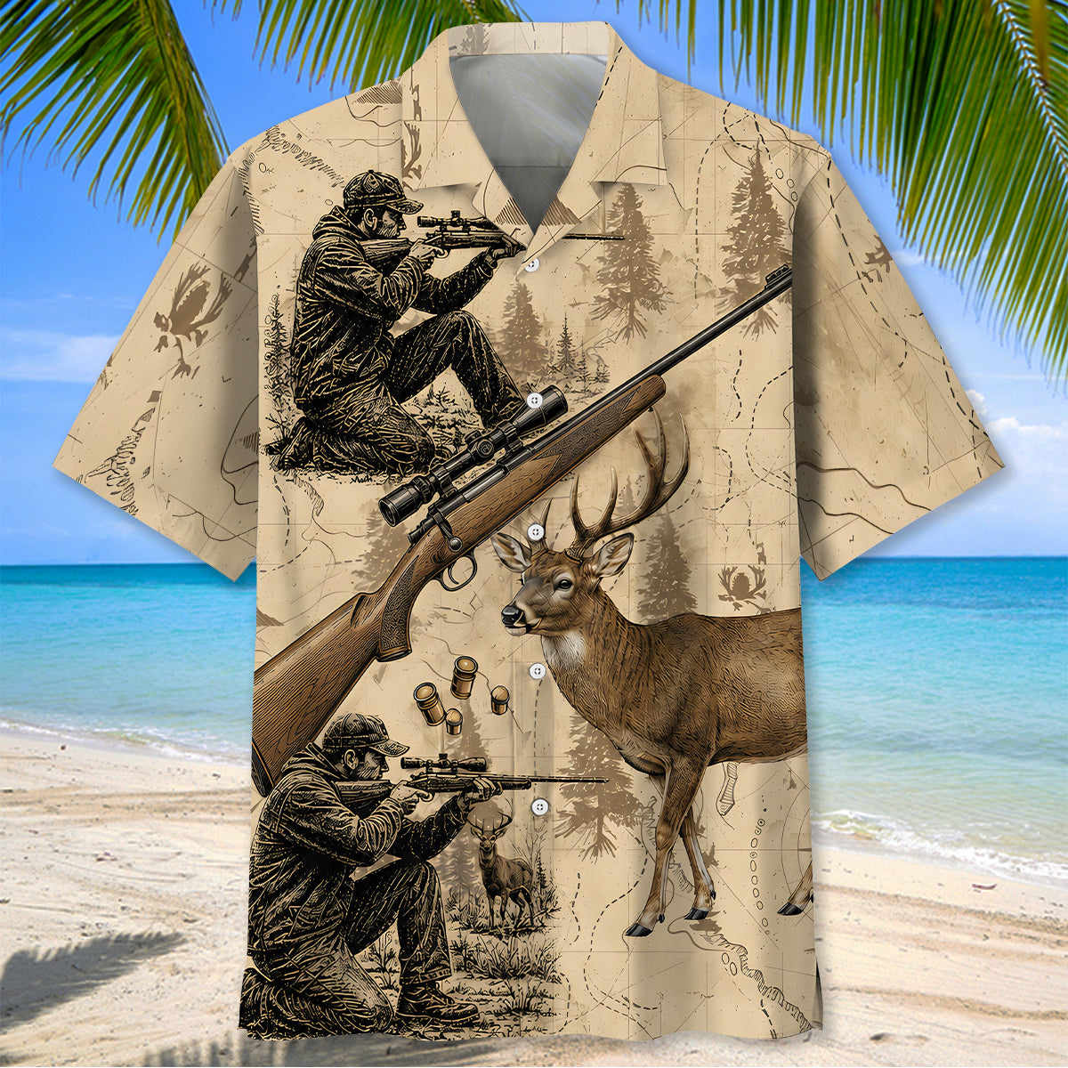 Vintage Deer Hunting Hawaiian Shirt