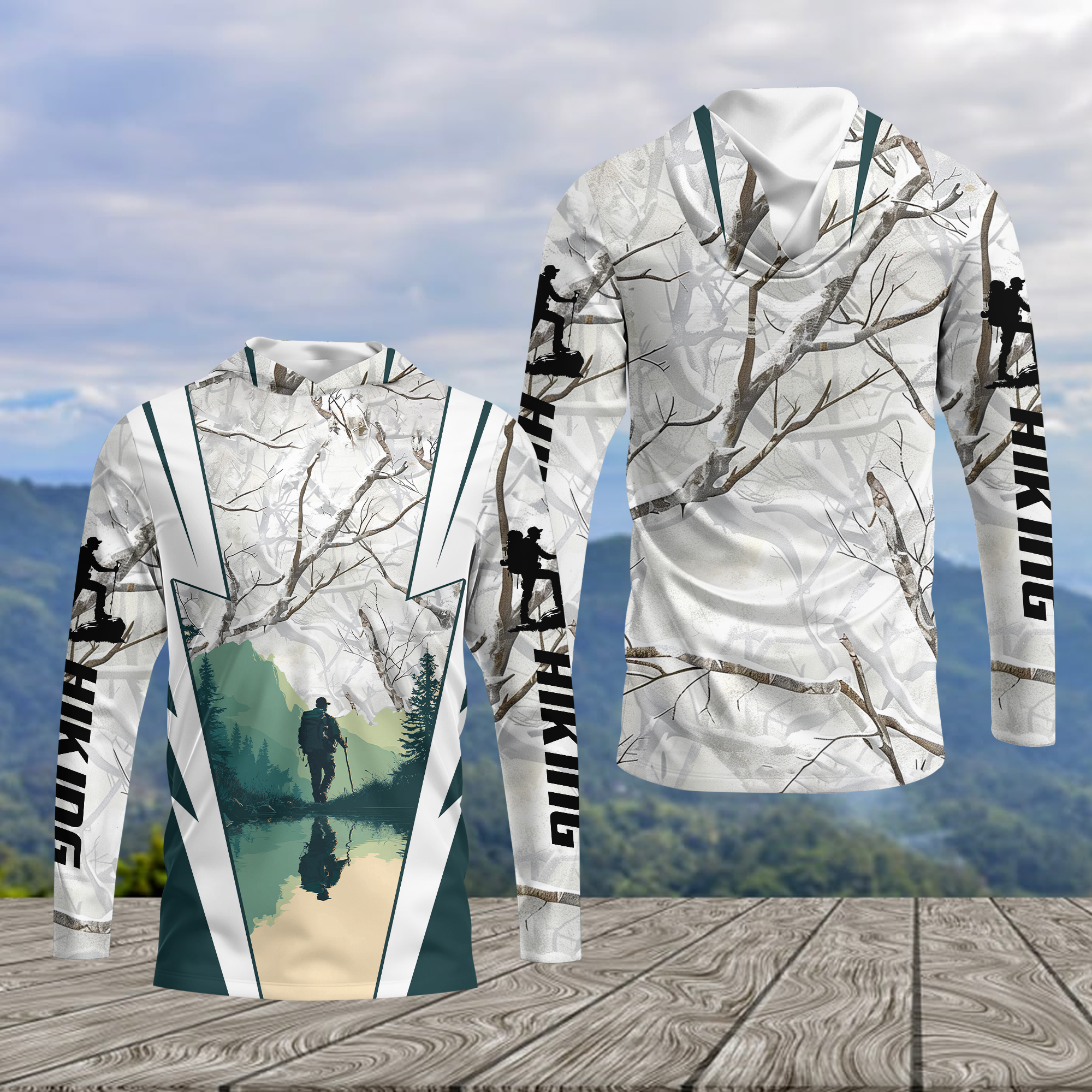 Hiking Winter Camo All Over Print Shirt