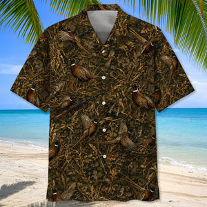 Pheasant Hunting Camo Hawaiian Shirt