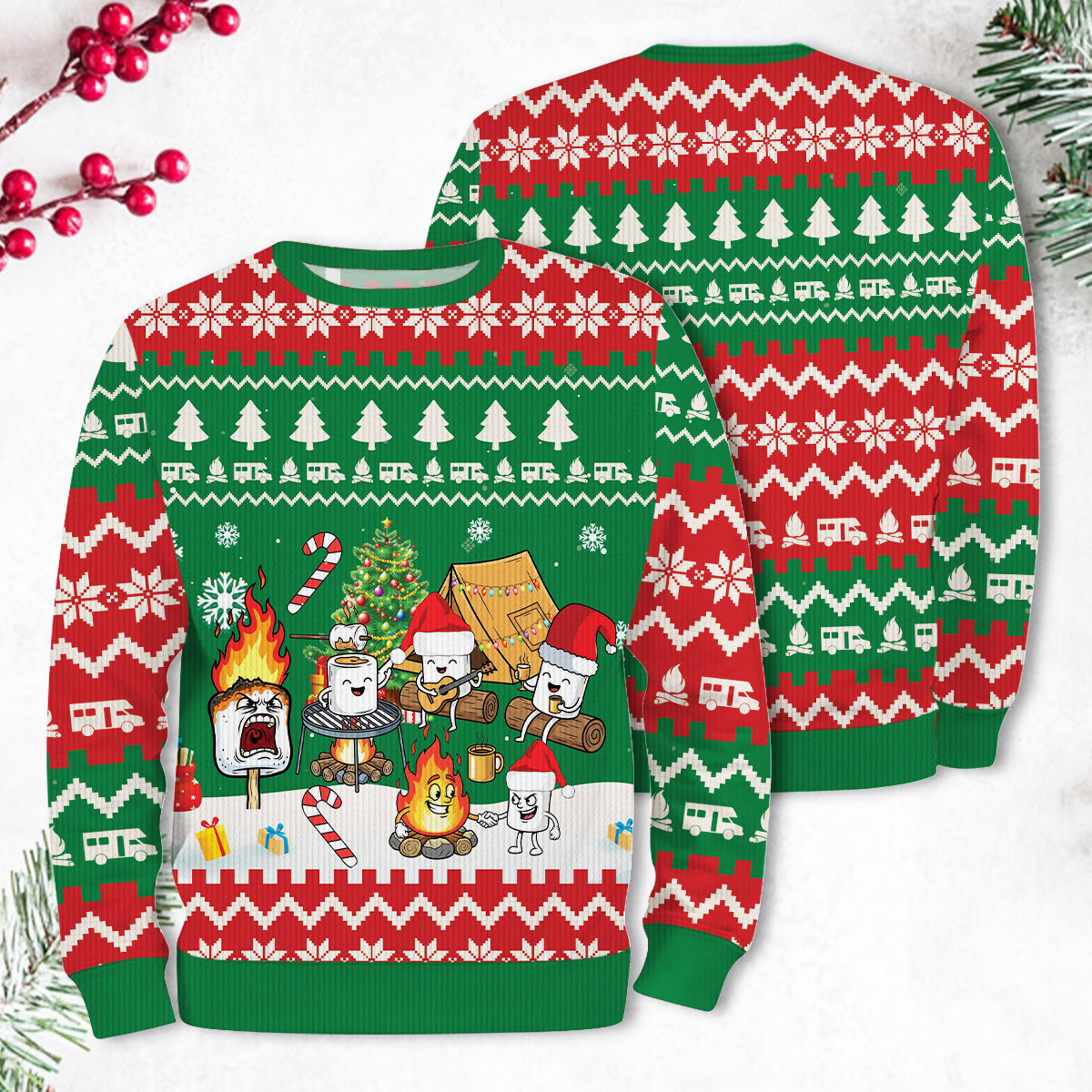 Burnt Marshmallow Xmas Ugly Sweater
