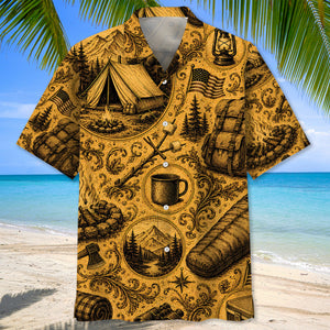 Camping Vintage Legend Art Hawaiian Shirt