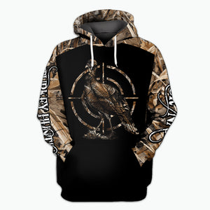 Custom Name Turkey Hunting Camo Grass All Over Print Shirt