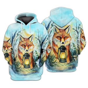 Wild Fox Finding The Way All Over Print Shirt