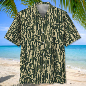 Hog Stripe Camouflage Hawaiian Shirt