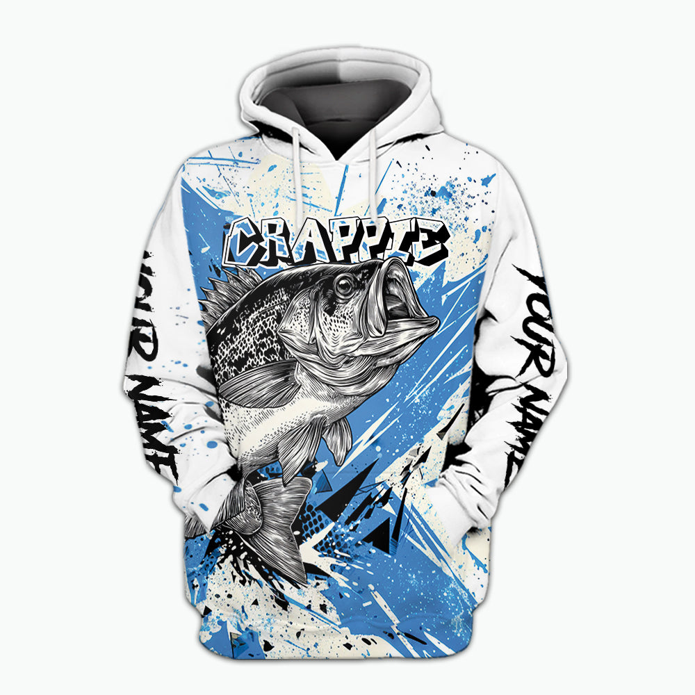 Custom Name Crappie Fishing Jersey All Over Print Shirt
