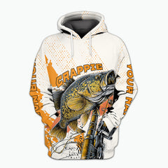 Custom Name Crappie Fish Orange All Over Print Shirt