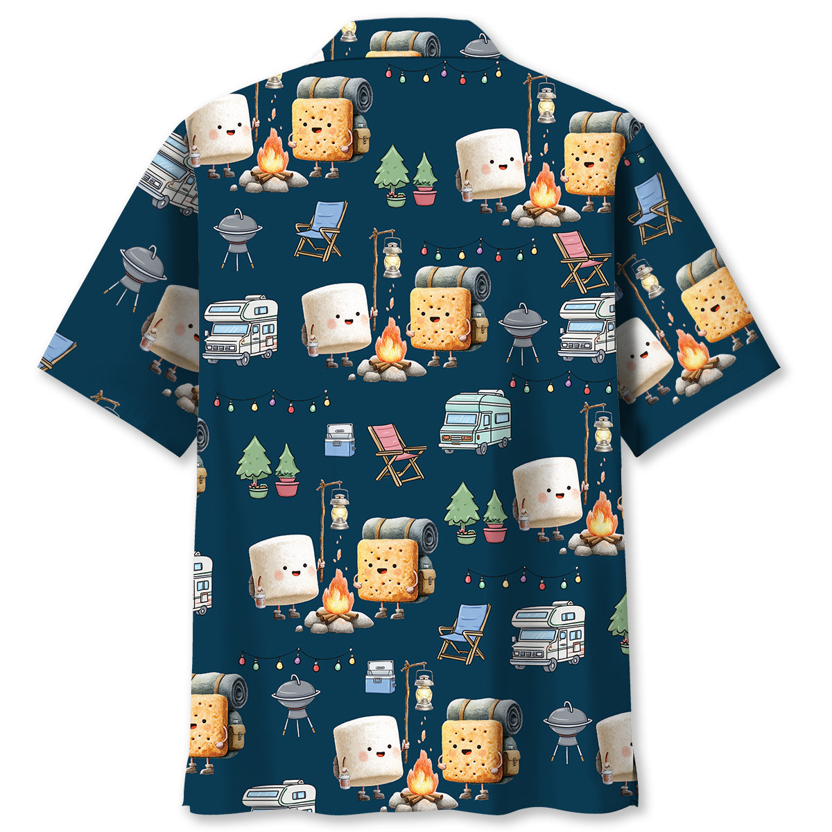 Angry Marshmallow On Fire Hawaiian Shirt