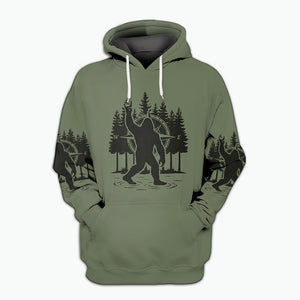 Not All Who Wander Are Lost Bigfoot Walking All Over Print Shirt