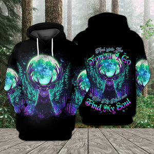 Into The Forest I Go Spirit Deer All Over Print Shirt