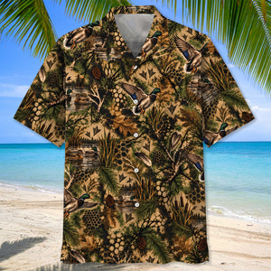 Duck Hunting Hex Camo Hawaiian Shirt