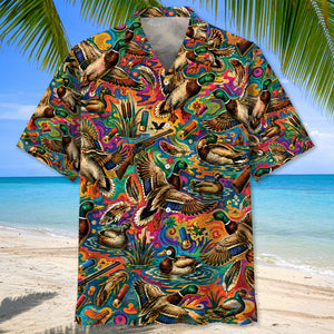 Psychedelic Duck Hunting Hawaiian Shirt