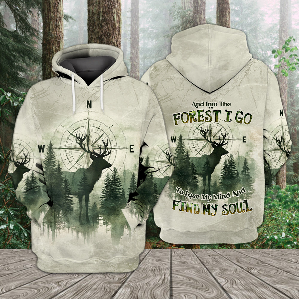 Into The Forest Deer Exposure All Over Print Shirt