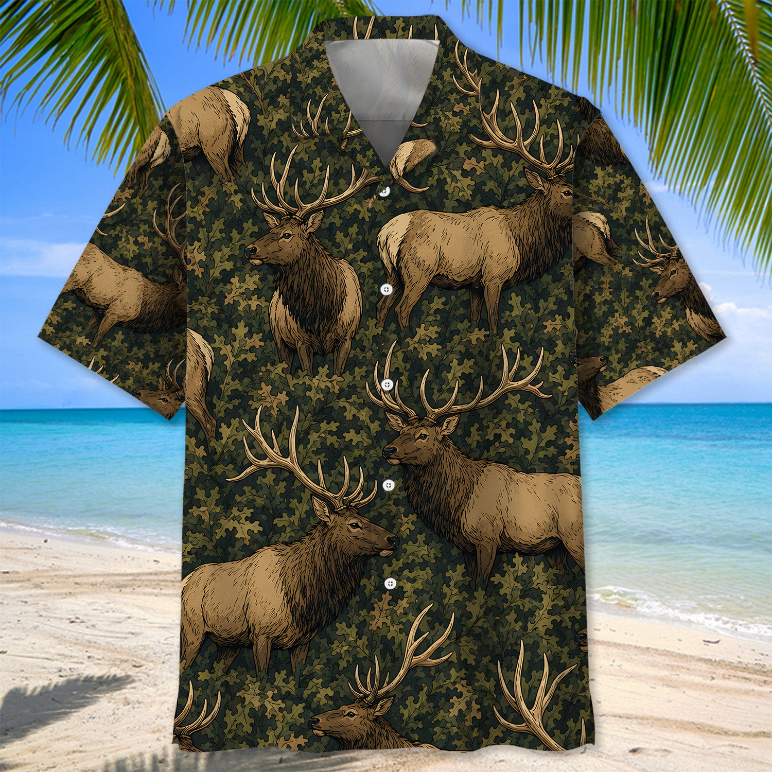 Elk Woodland Hawaiian Shirt