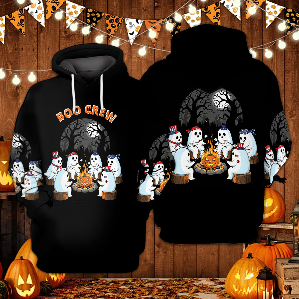 Boo Crew Camping All Over Print Shirt