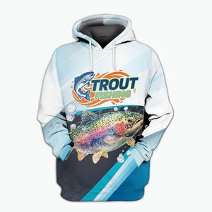 Trout Fish Blue Sport All Over Print Shirt