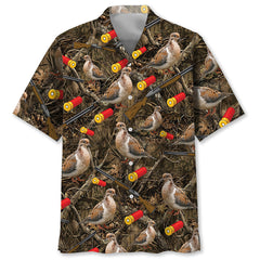 Vintage Camouflage Mourning Dove Hunting Hawaiian Shirt