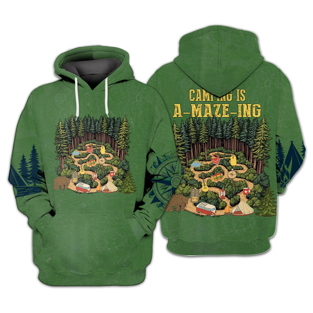 Camping Is A-Maze-Ing All Over Print Shirt