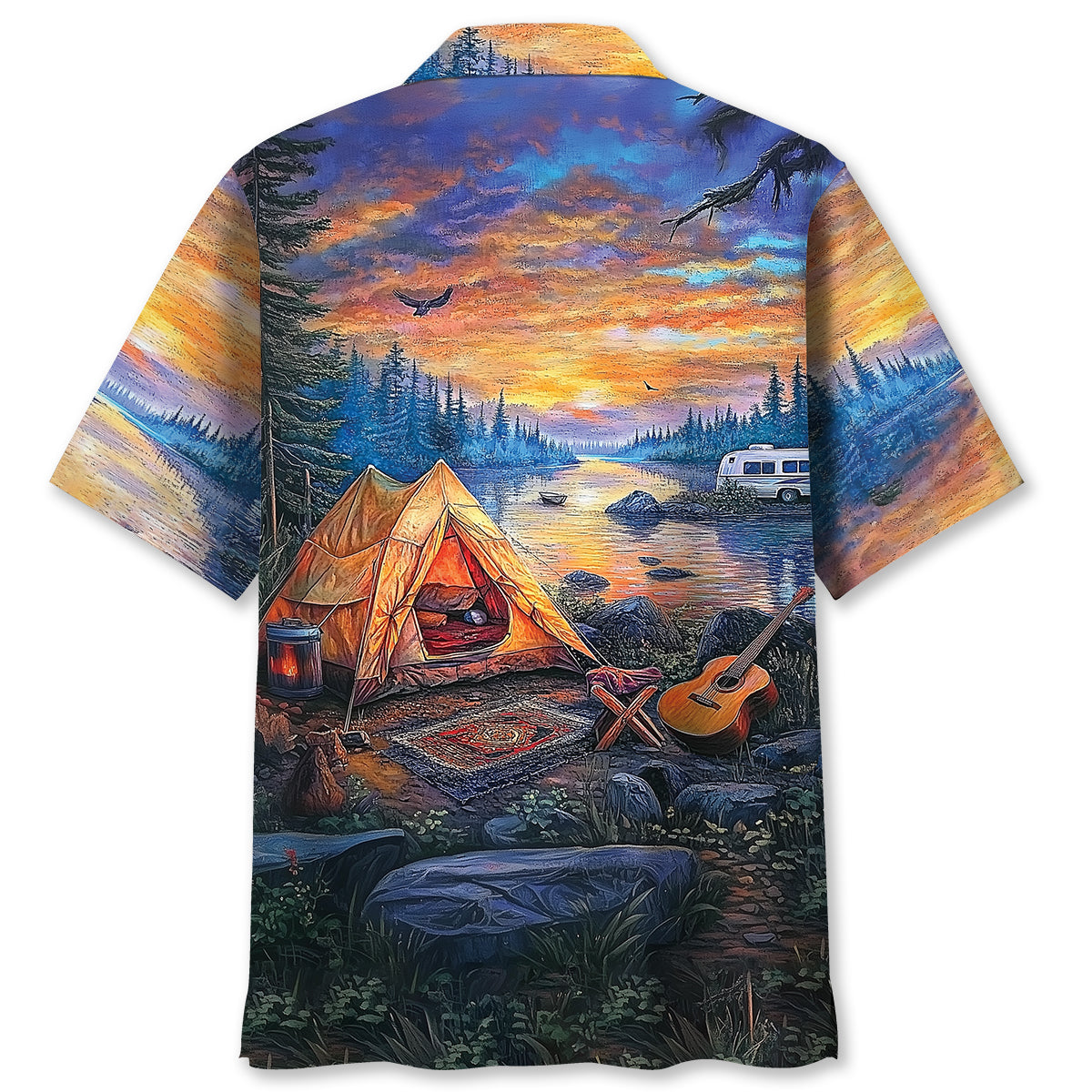 Vintage Camper Art Hawaiian Shirt
