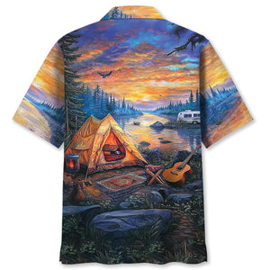 Vintage Camper Art Hawaiian Shirt