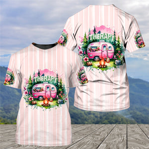 Camping Therapy All Over Print Shirt