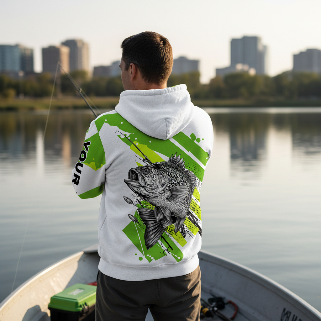 Custom Name Crappie Fish Green All Over Print Shirt