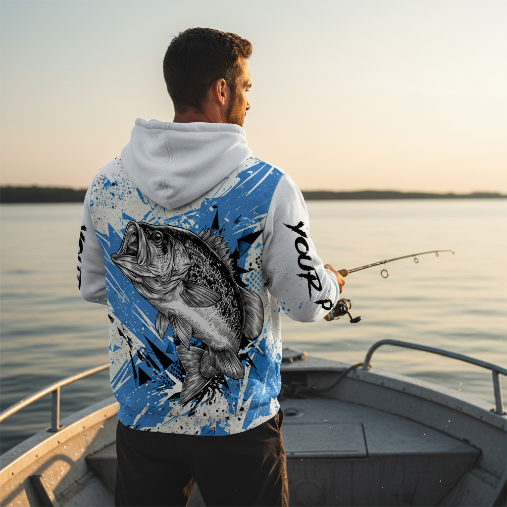 Custom Name Crappie Fishing Jersey All Over Print Shirt