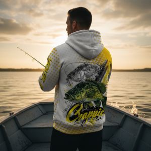 Custom Name Crappie Fish Yellow All Over Print Shirt