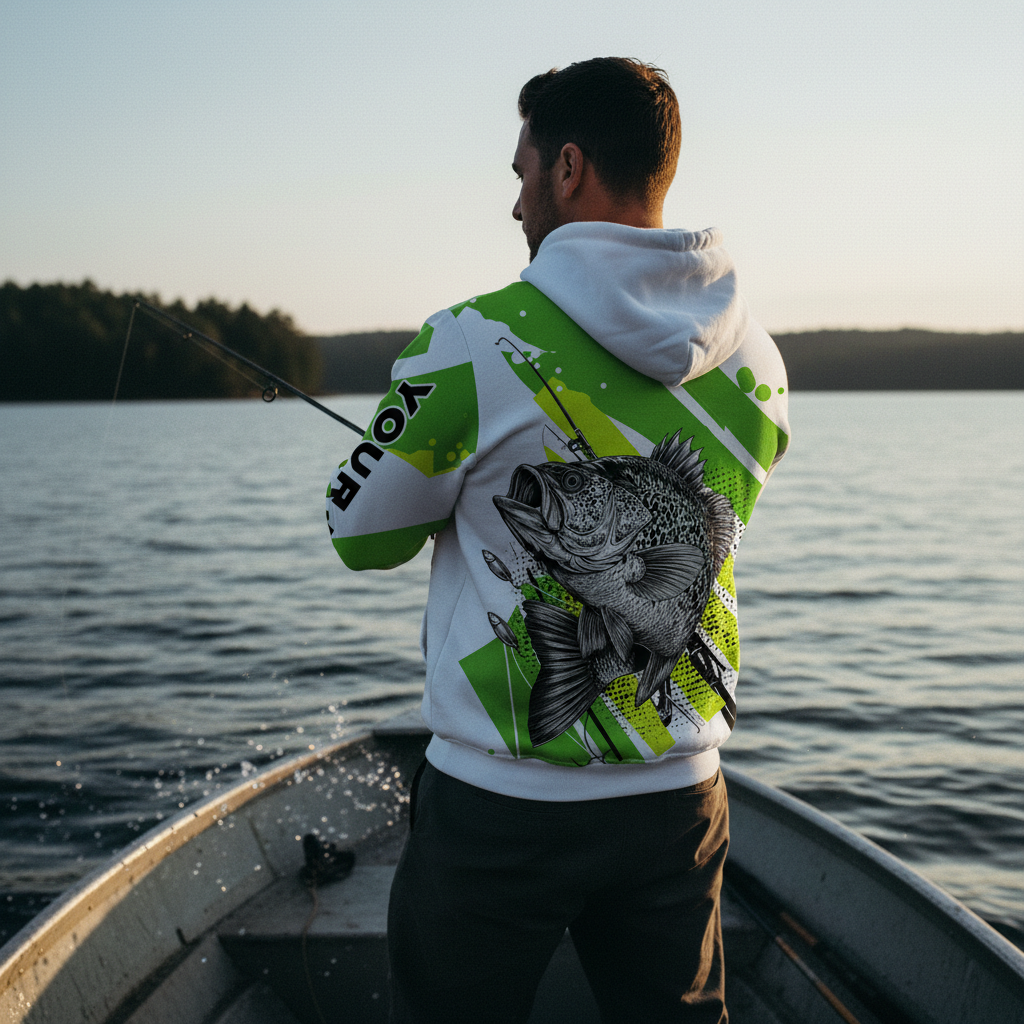 Custom Name Crappie Fish Green All Over Print Shirt