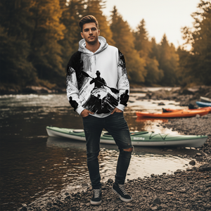 Black And White Kayaking Lover All Over Print Shirt